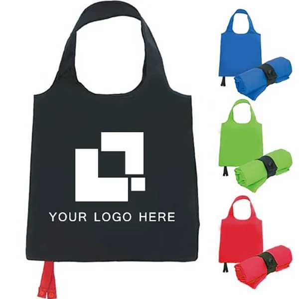 Eco Folding Shopping Bags With Button Closure 1