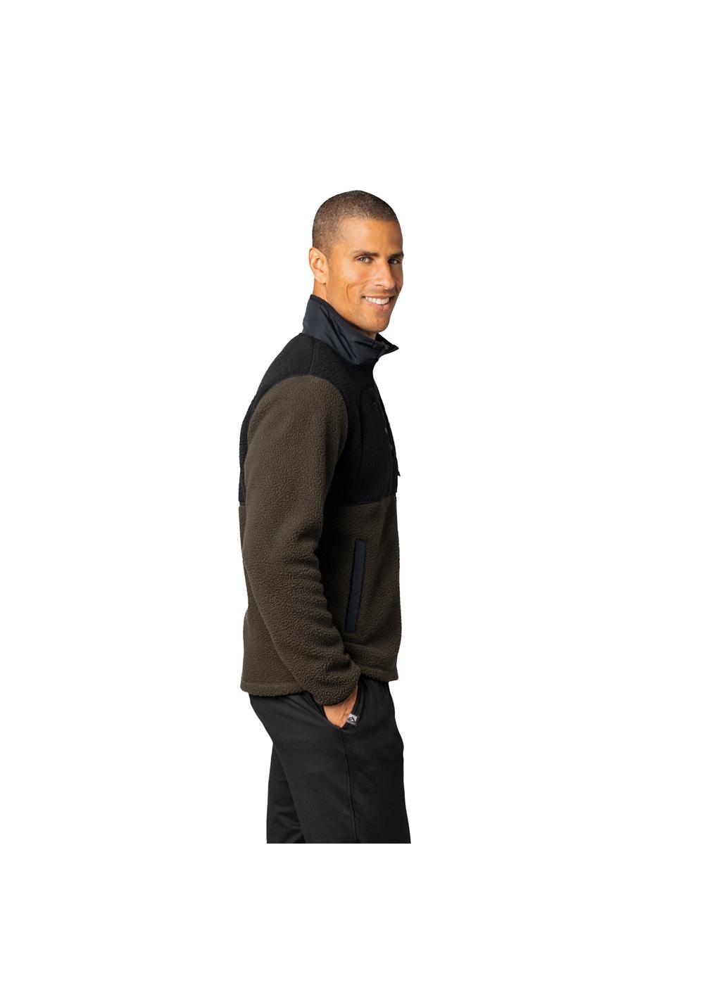 Storm Creek Men's Warm Up Colorblock Sherpa Fleece Jacket 9