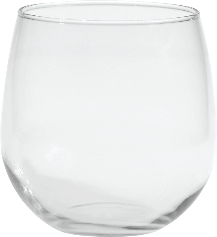 16.75 oz. Stemless Red Wine Glass - Deep Etched 8
