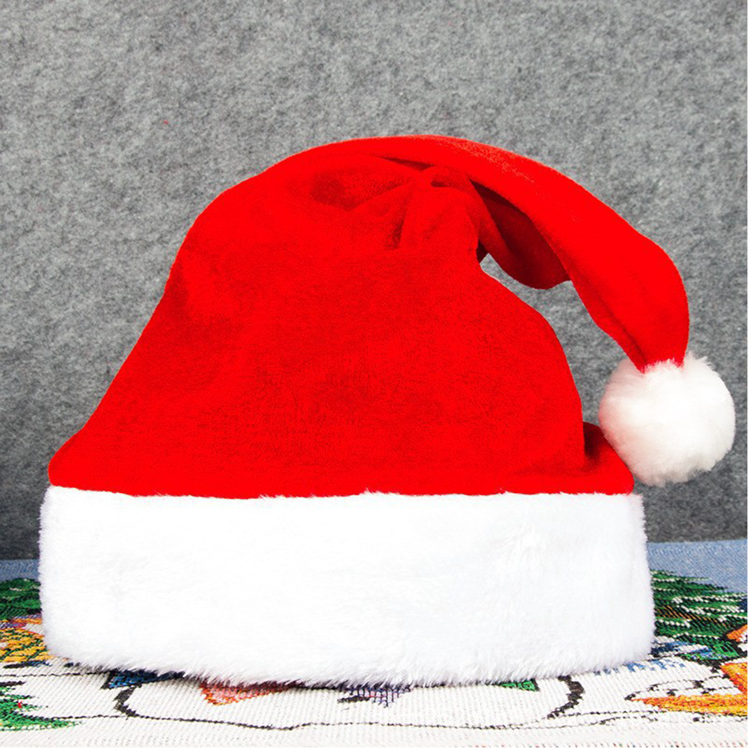 Adult Plush Santa Hat 50MOQ 2