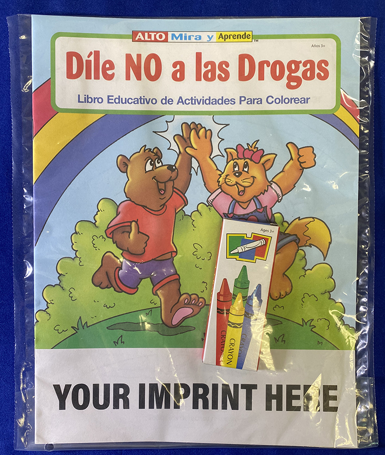 COLORING SET - Say No to Drugs (Spanish) Coloring Book Fun Pack 2