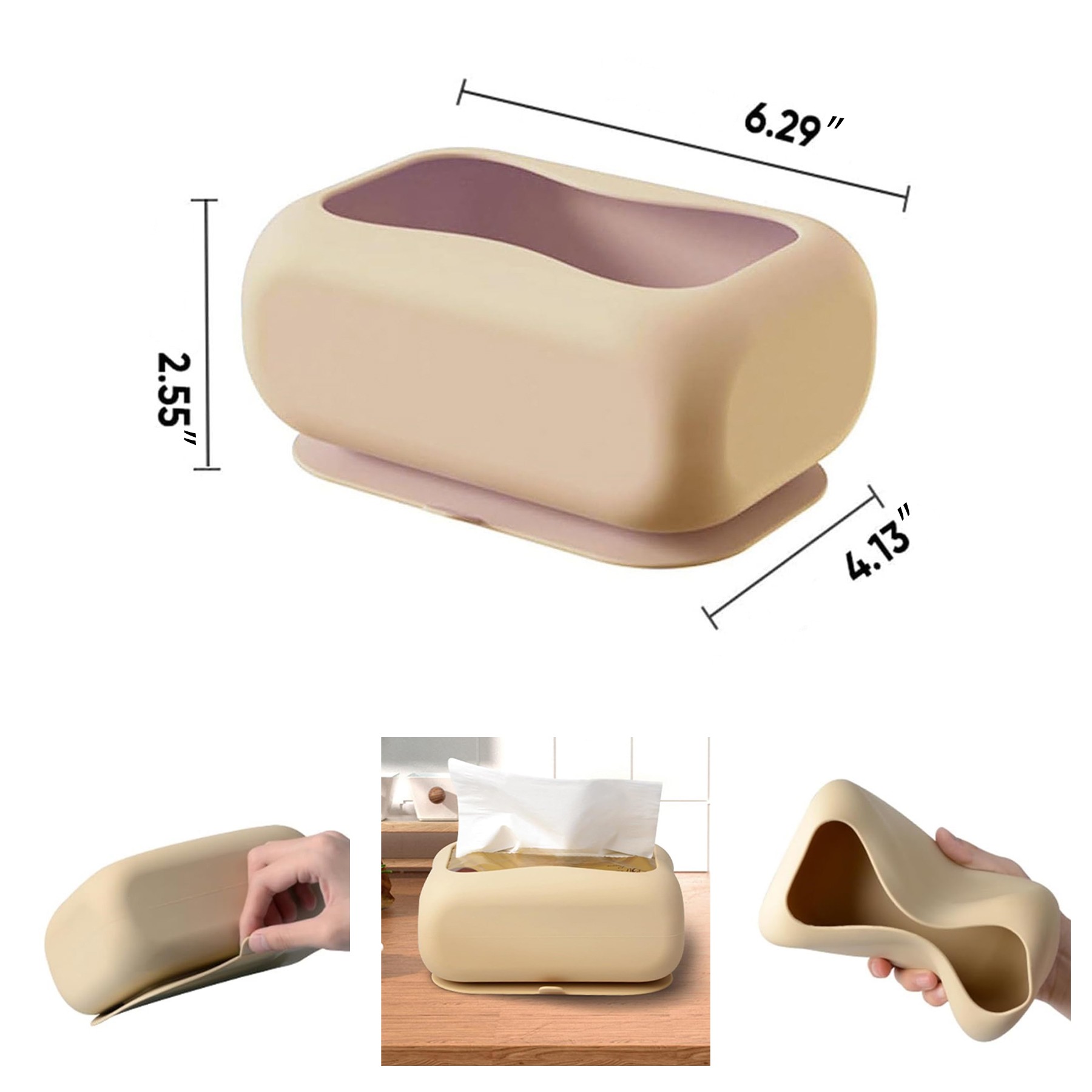 Silicone Suction Cup Tissue Box 2