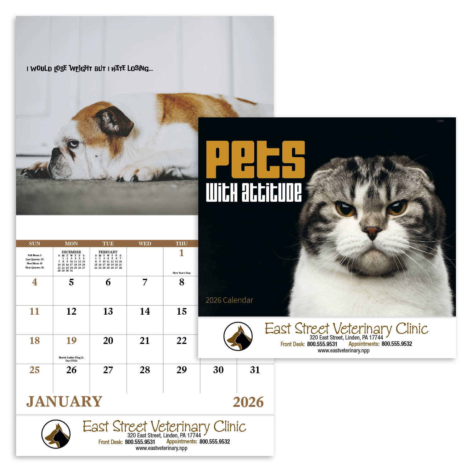 Good Value™ Pets with Attitude - Stapled Calendar 44