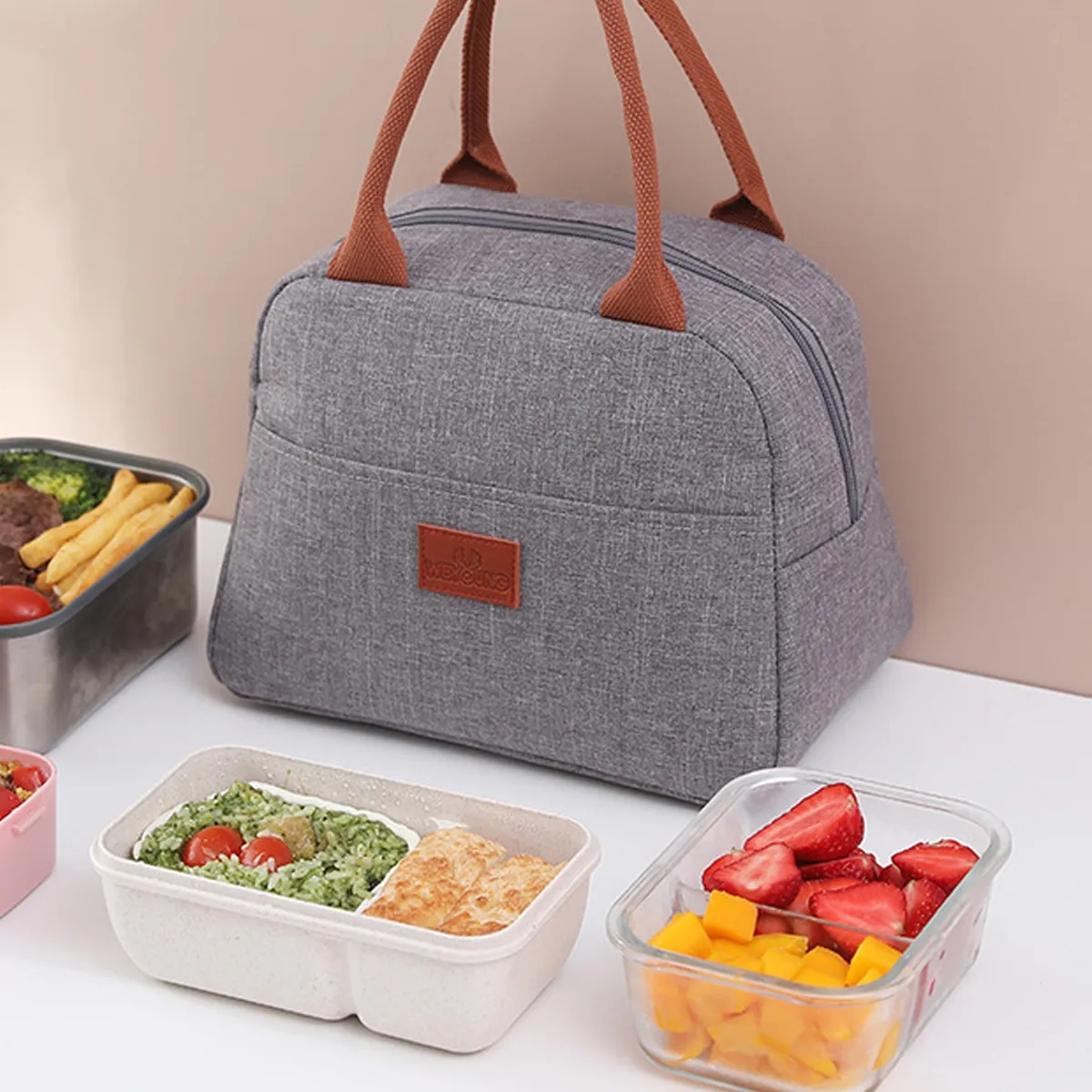 8L Insulated Lunch Tote Cooler Bag with Handles 4