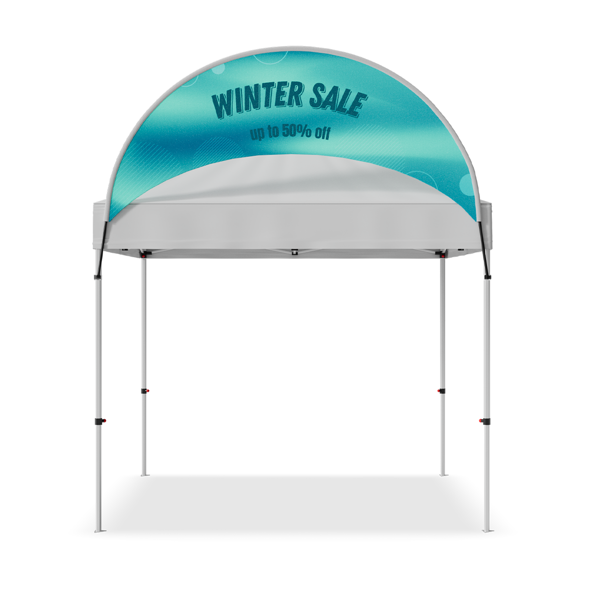 Curved Overhead Tent Banner for 10'x10' Tent 4