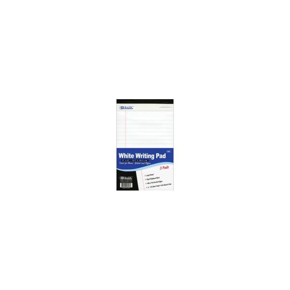 Perforated Writing Pads - 2 Pack Legal Ruled 5" x 8" 1