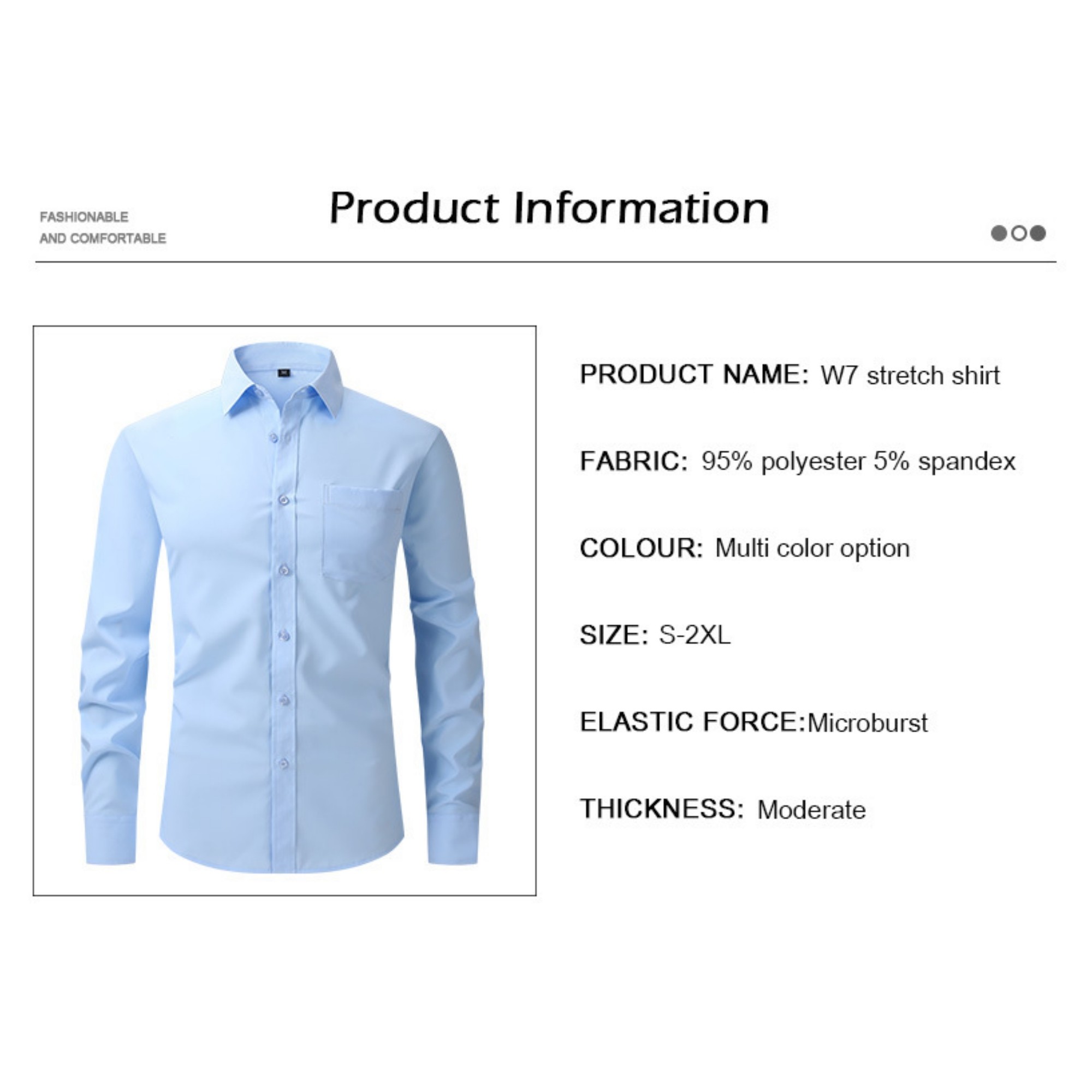 Solid Men's Dress Shirt 5