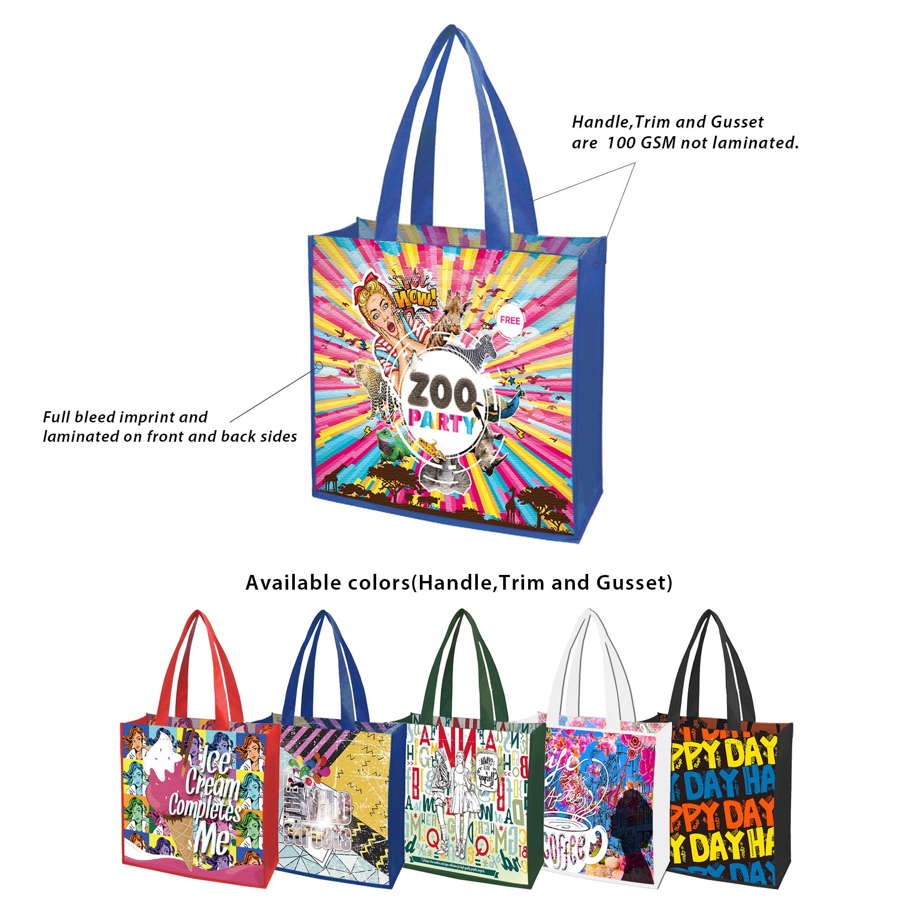 Free Shipping 13 x 13 Small Quantity Custom Laminated Bag 5