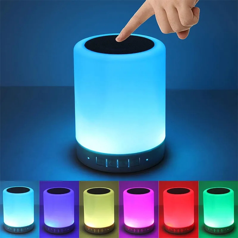 Night Light Bluetooth Speaker Wireless Touch Control 3