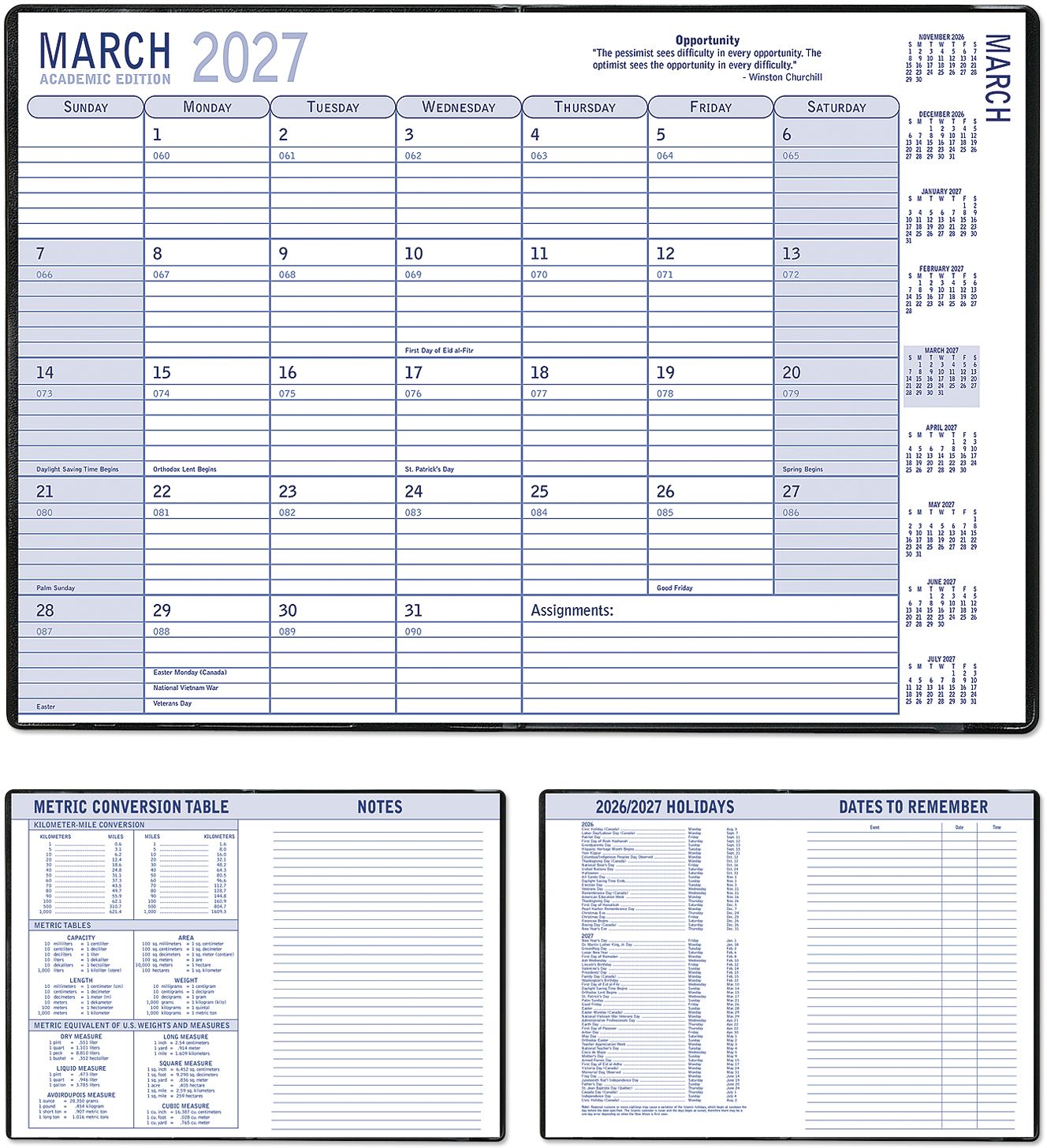 GNU 7X10 ACADEMIC MONTHLY 16