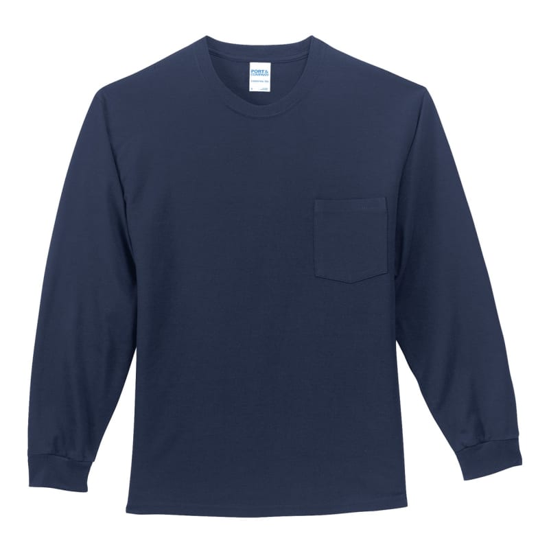 Port & Company Tall Long Sleeve Essential Pocket Tee. 15