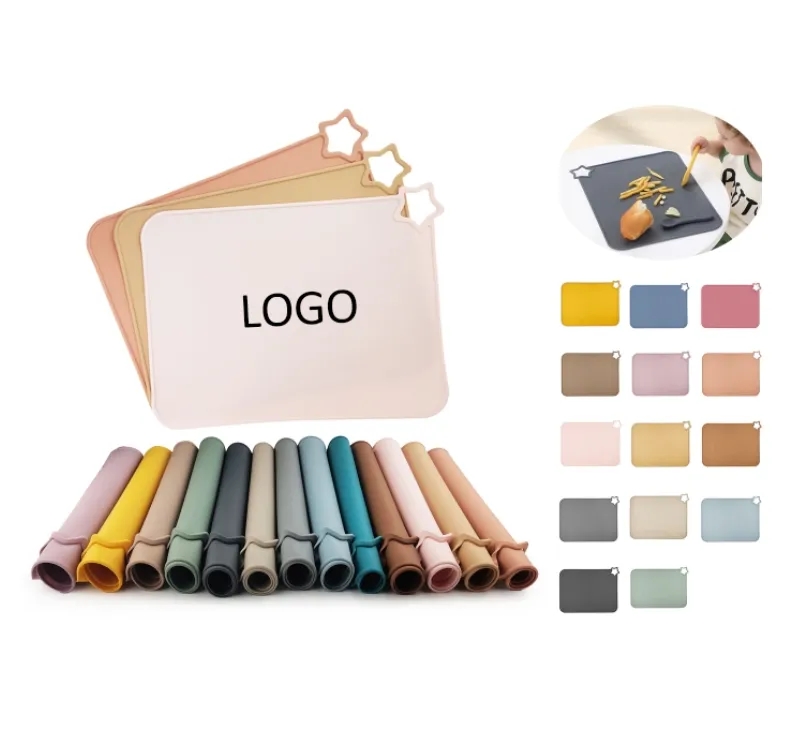 Non Slip Silicone Baby Placemat for Toddlers with Raised Edges Dishwasher Safe 3