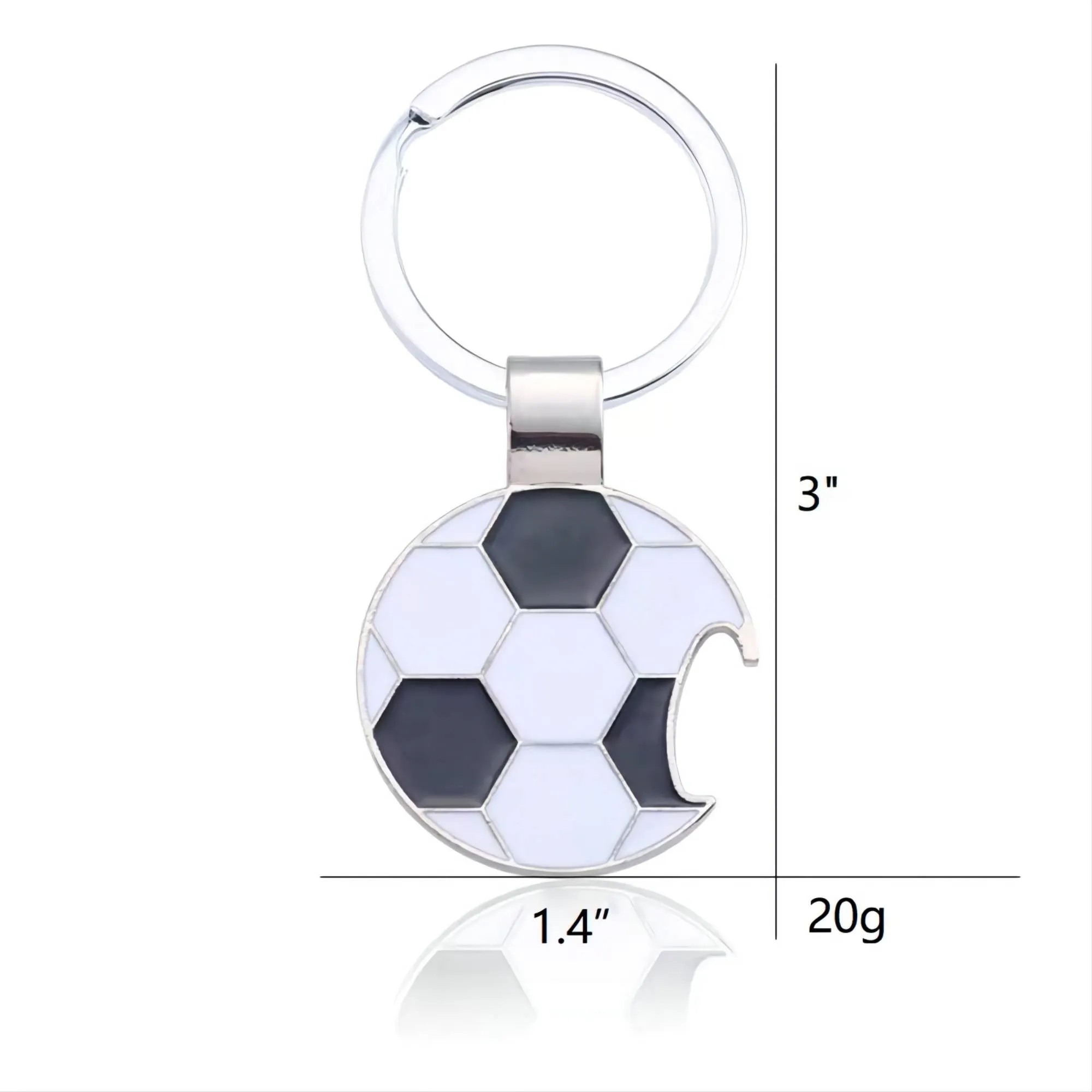 Full Color Zinc Alloy Football Keychain Bottle Opener 3