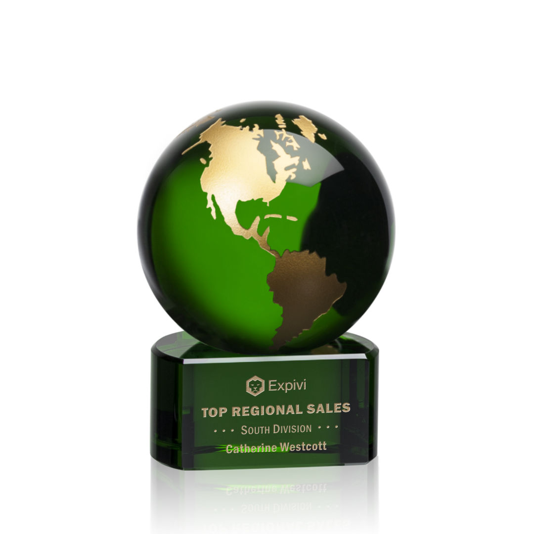 Marcana Globe Award - Green/Gold 3