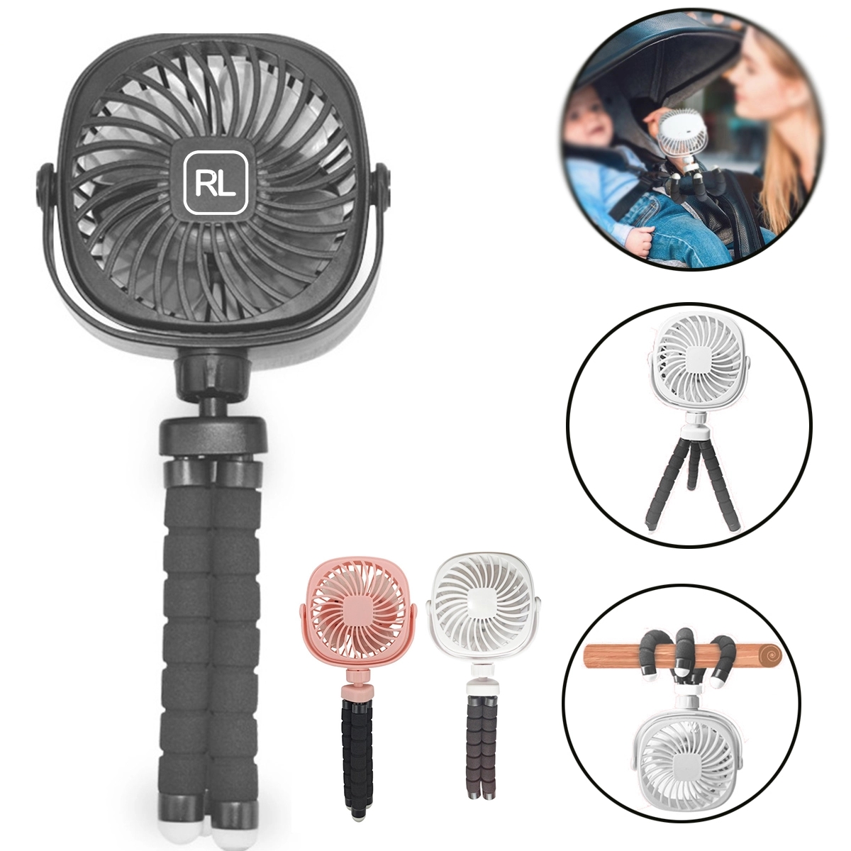 Deformation Bracket Handheld Hanging Standing Quiet Fan 2