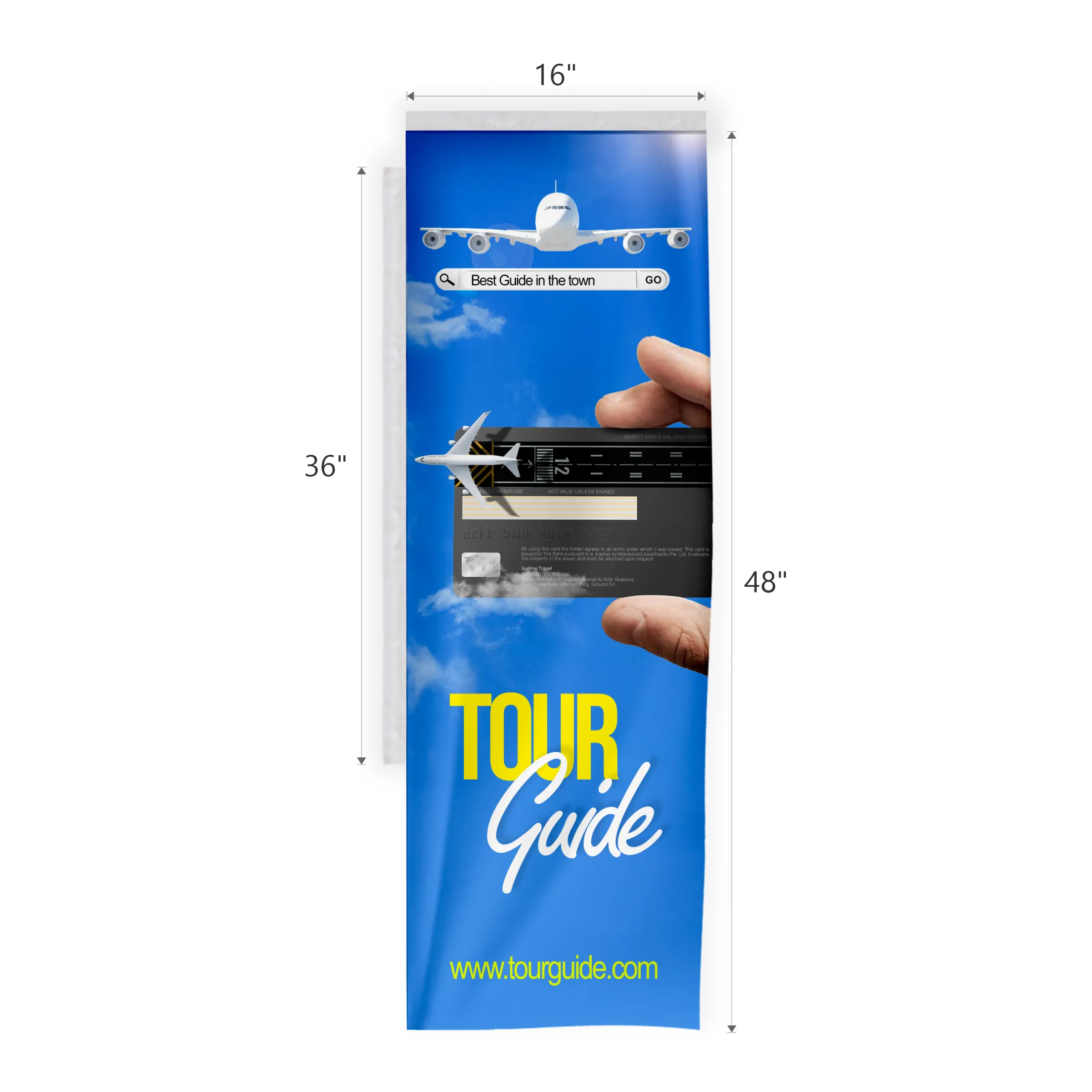 Custom 48" Rectangle Flag for Backpack Flags - Single Sided 4