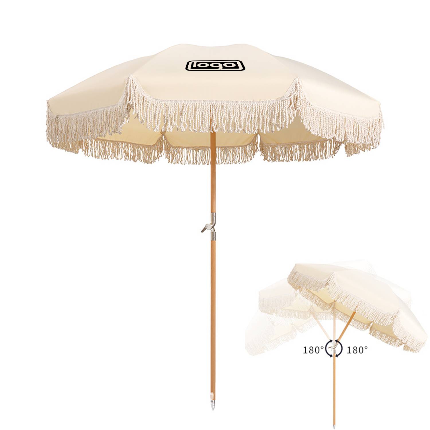 Adjustable Sunshade Beach Tassel Umbrella 1