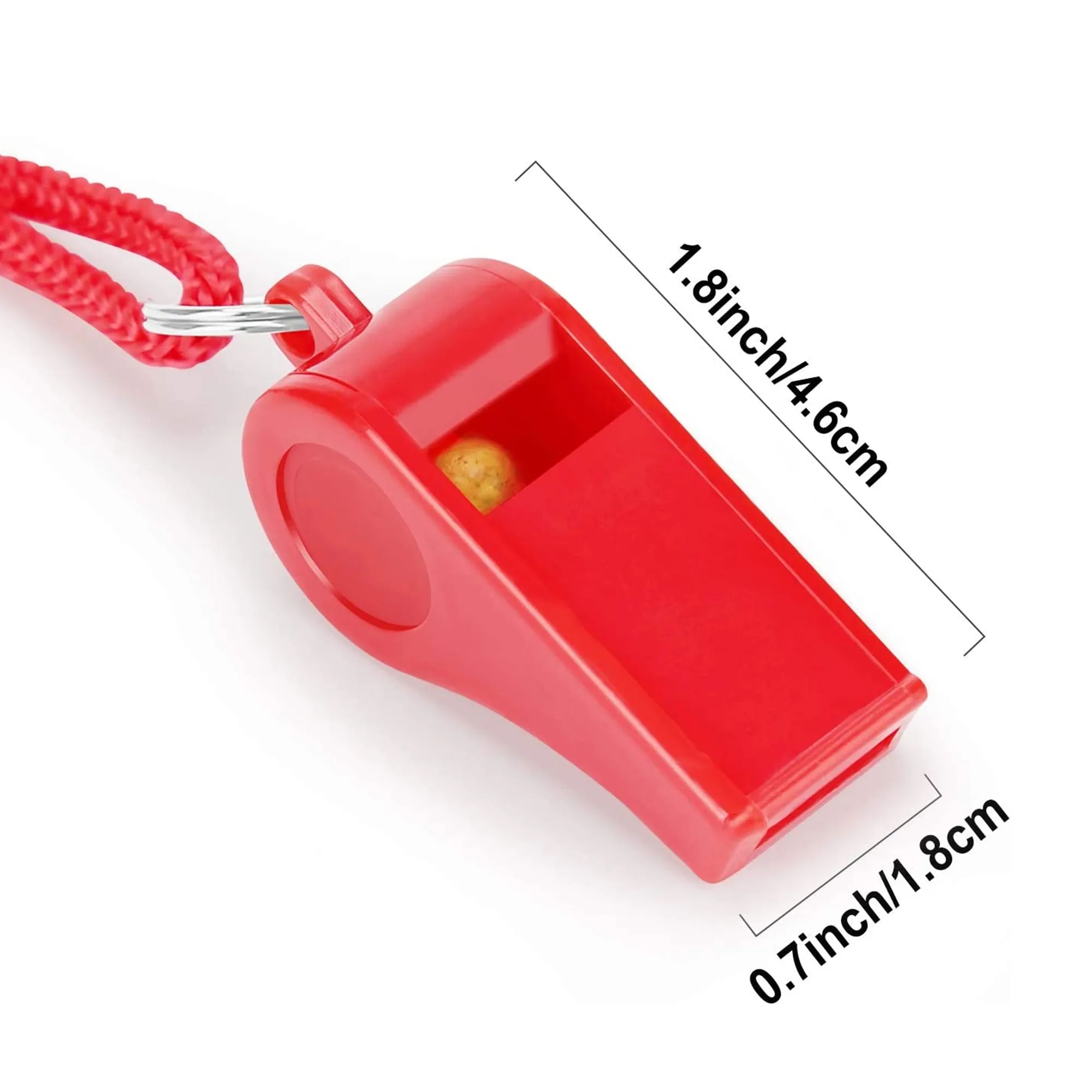MOQ 50pcs Multi-Colored Plastic Whistle With Lanyard 3