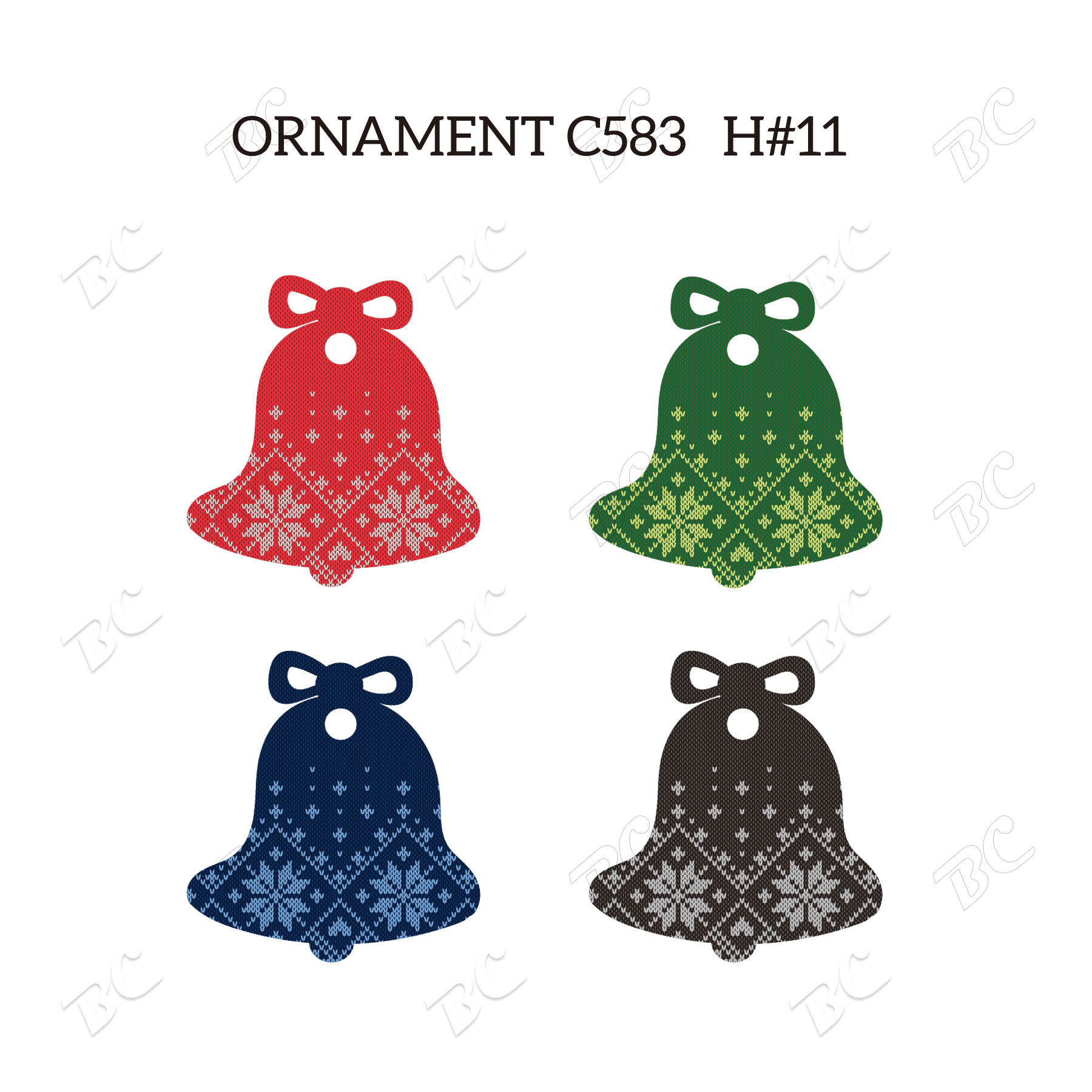 Free Shipping Full Color Christmas Ornament - Bell 48