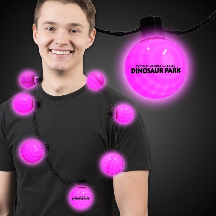 Purple LED Ball Necklace