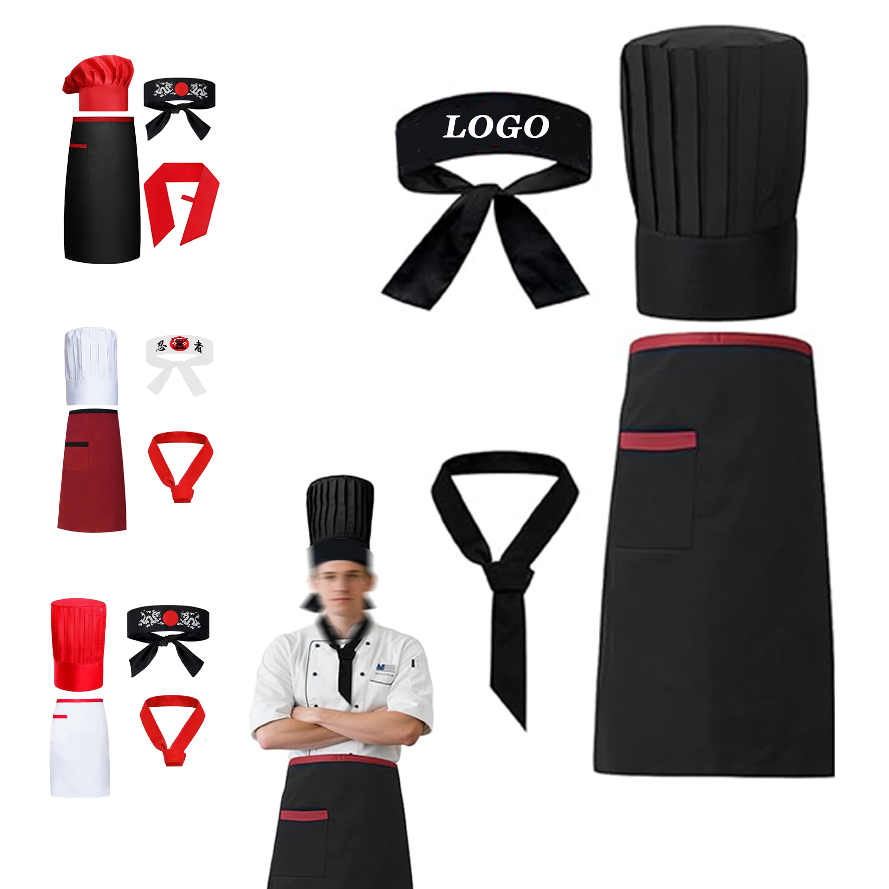 Chef Costume 4PC Set 3