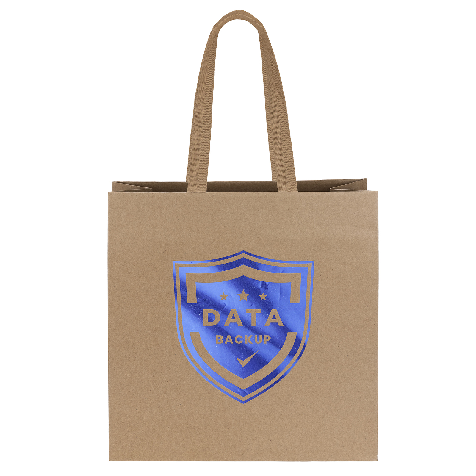 Tuscan™- Eco Kraft-Brown Laminated Eurotote - Foil Print