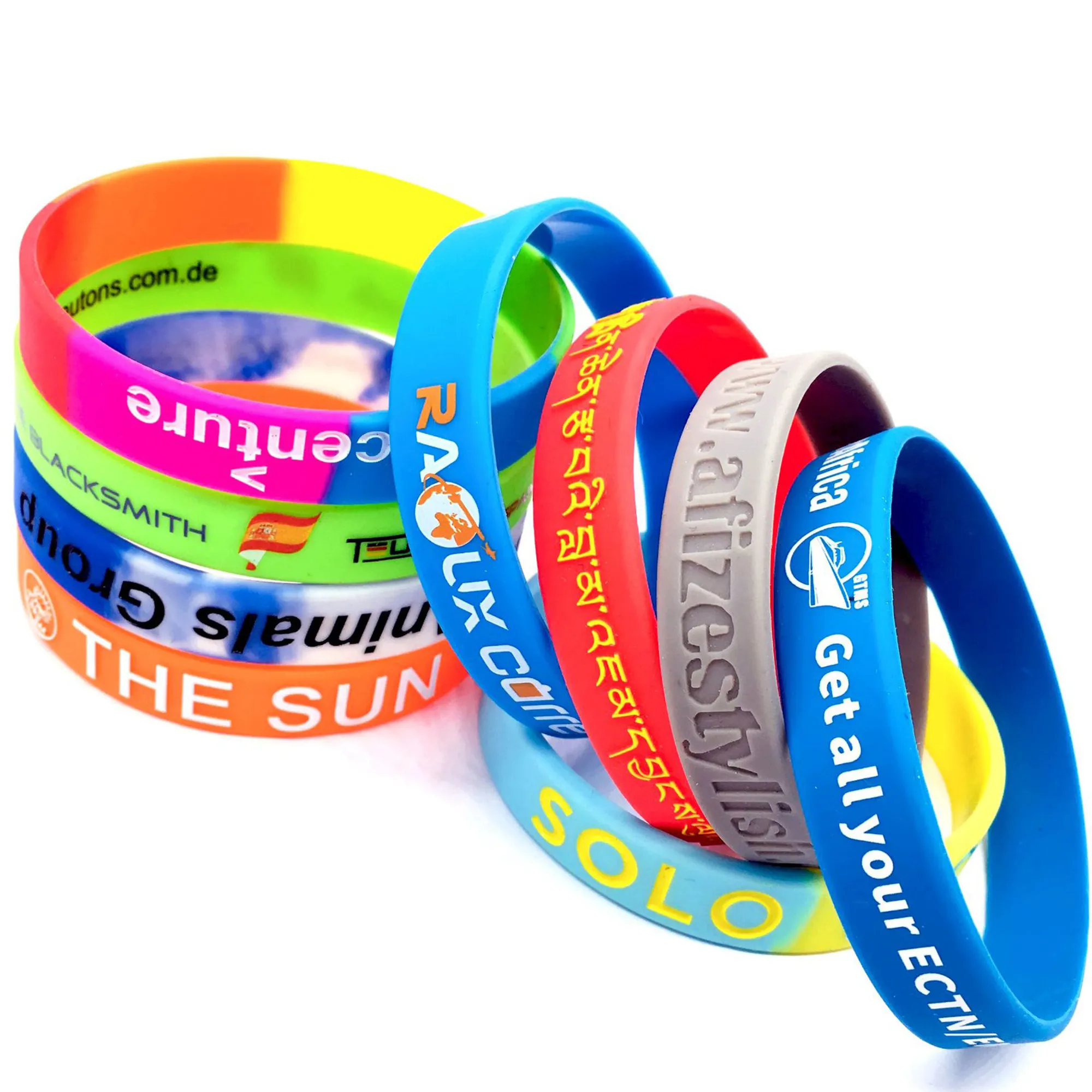 Silicone Sports Bracelet MOQ 500PCS 9