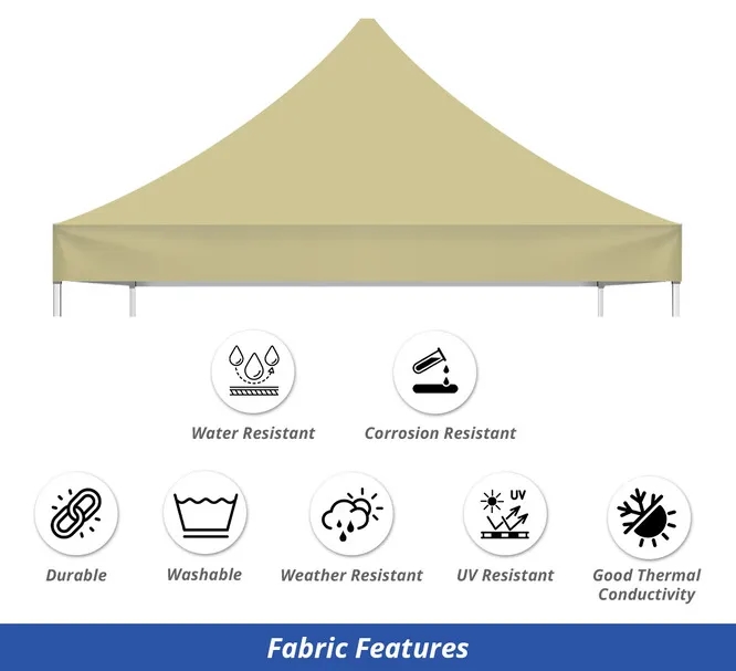 Beige Canopy Tent (Topper+ Frame) 4
