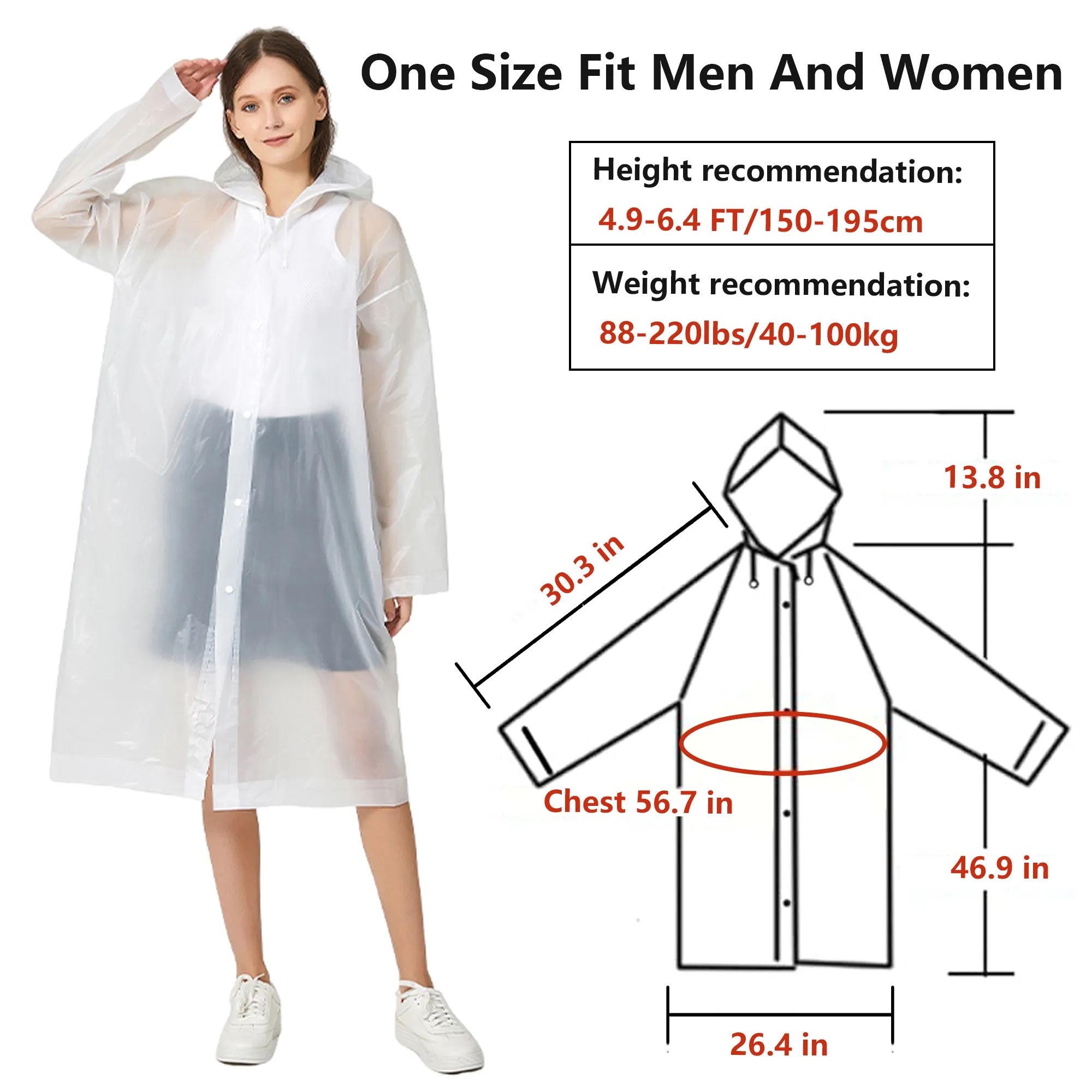 Unisex EVA Thickened Rain Poncho 6