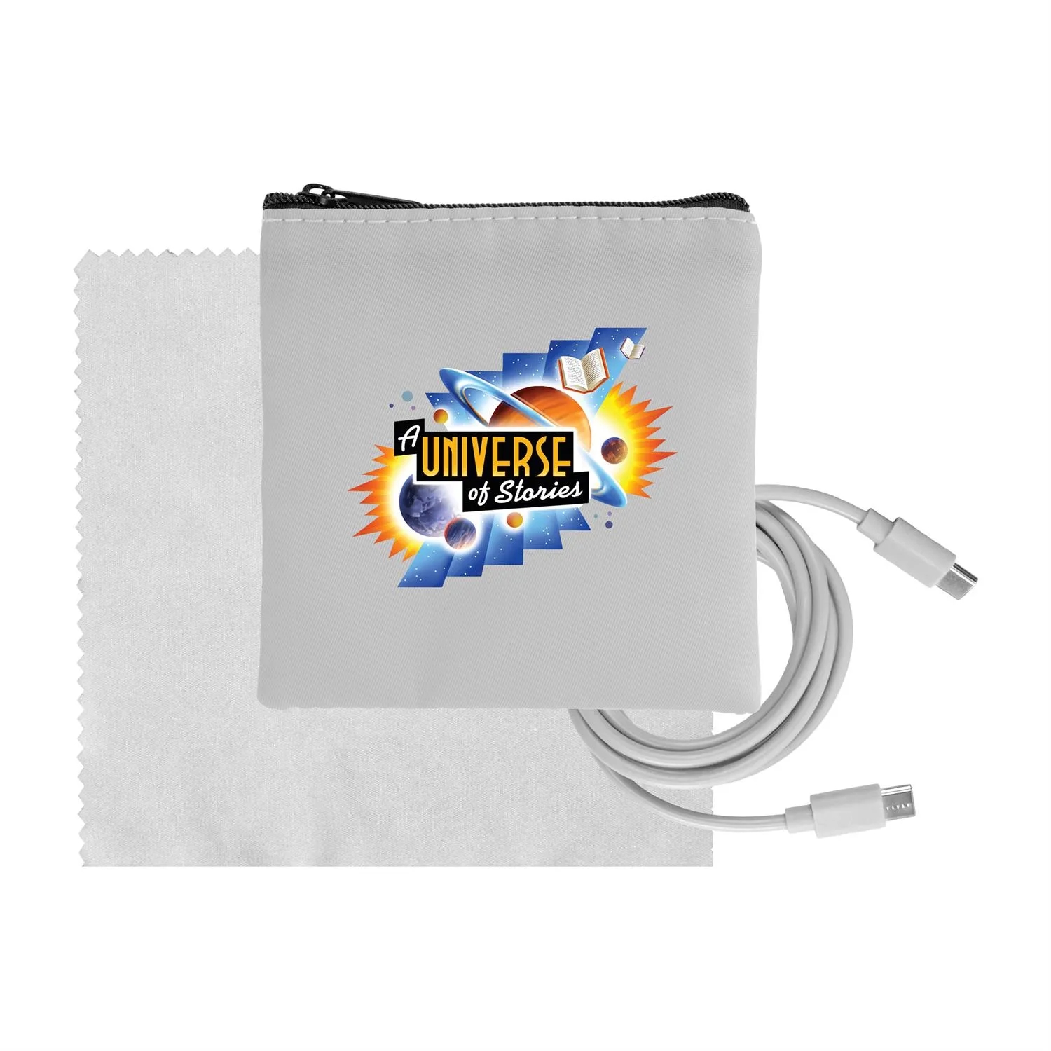 Colorful RPET C to C Cable & Cloth Set 6