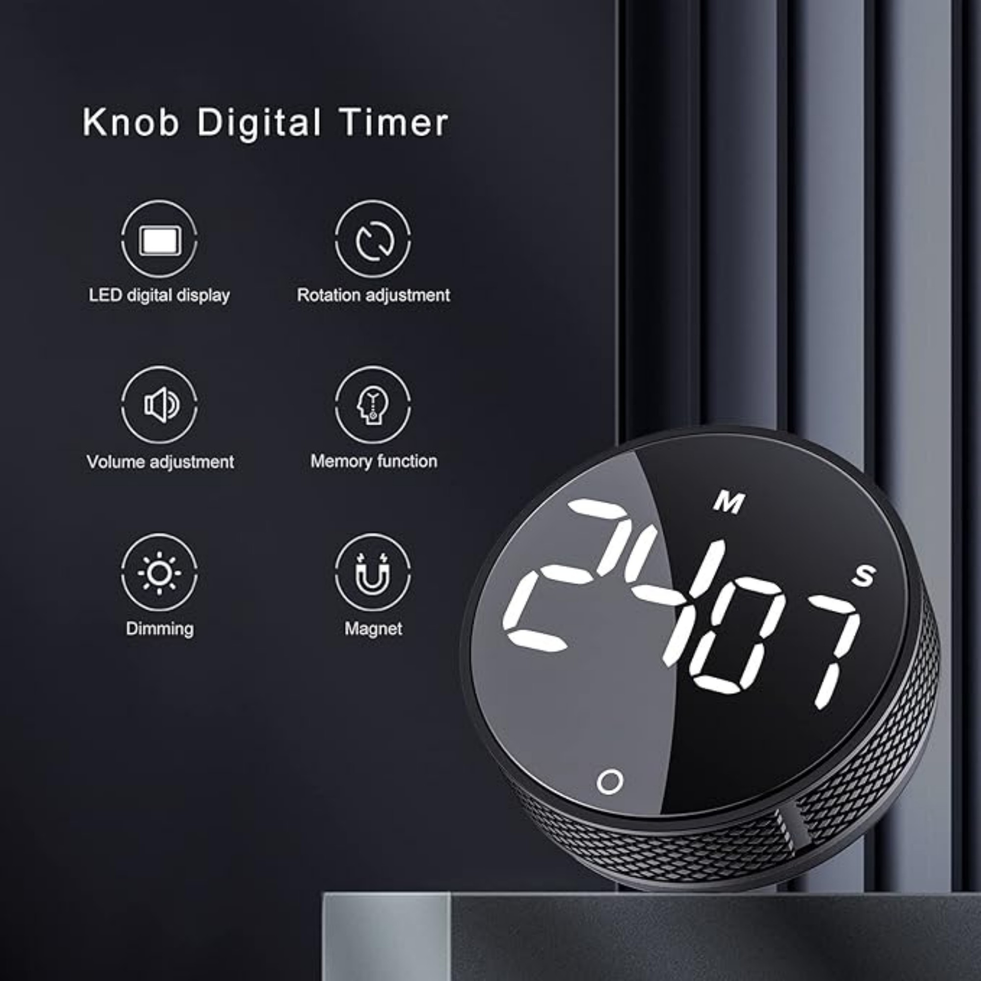 Large LED Display Magnetic Timer 5