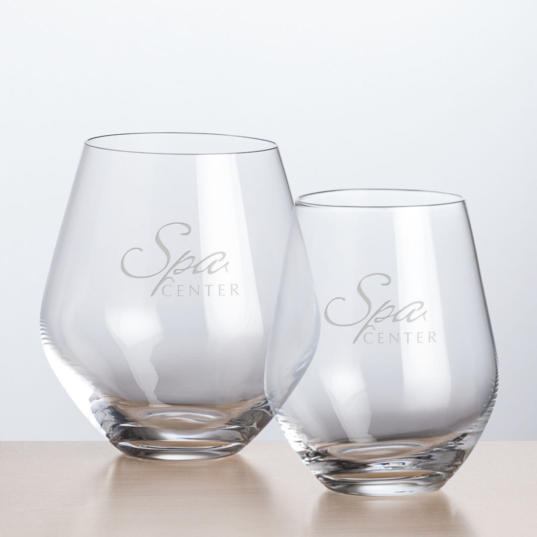 Reina Stemless Wine - 11.5oz/16.5oz - Deep Etch