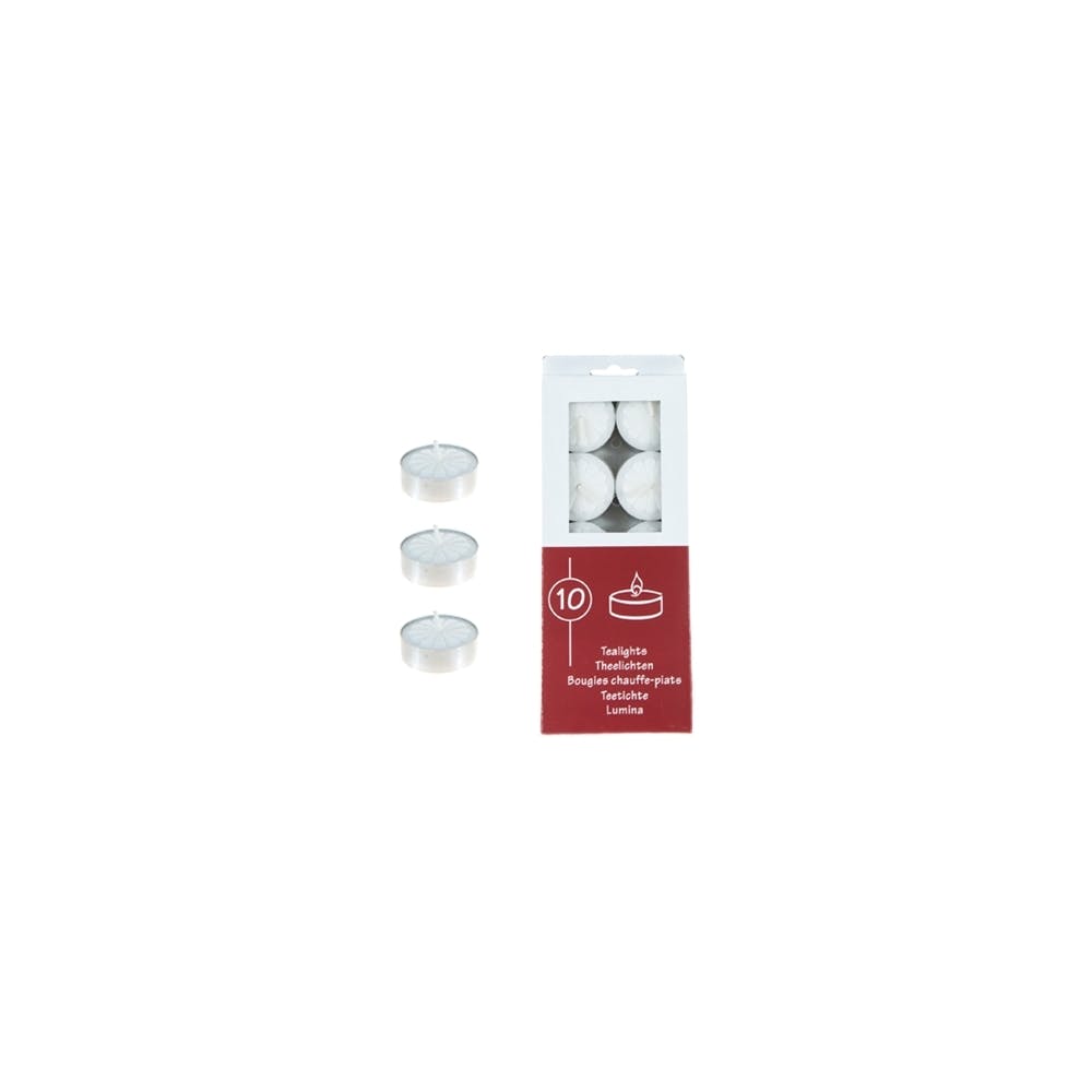 Bulk Unscented Tealight Candles - White 10 Count 2
