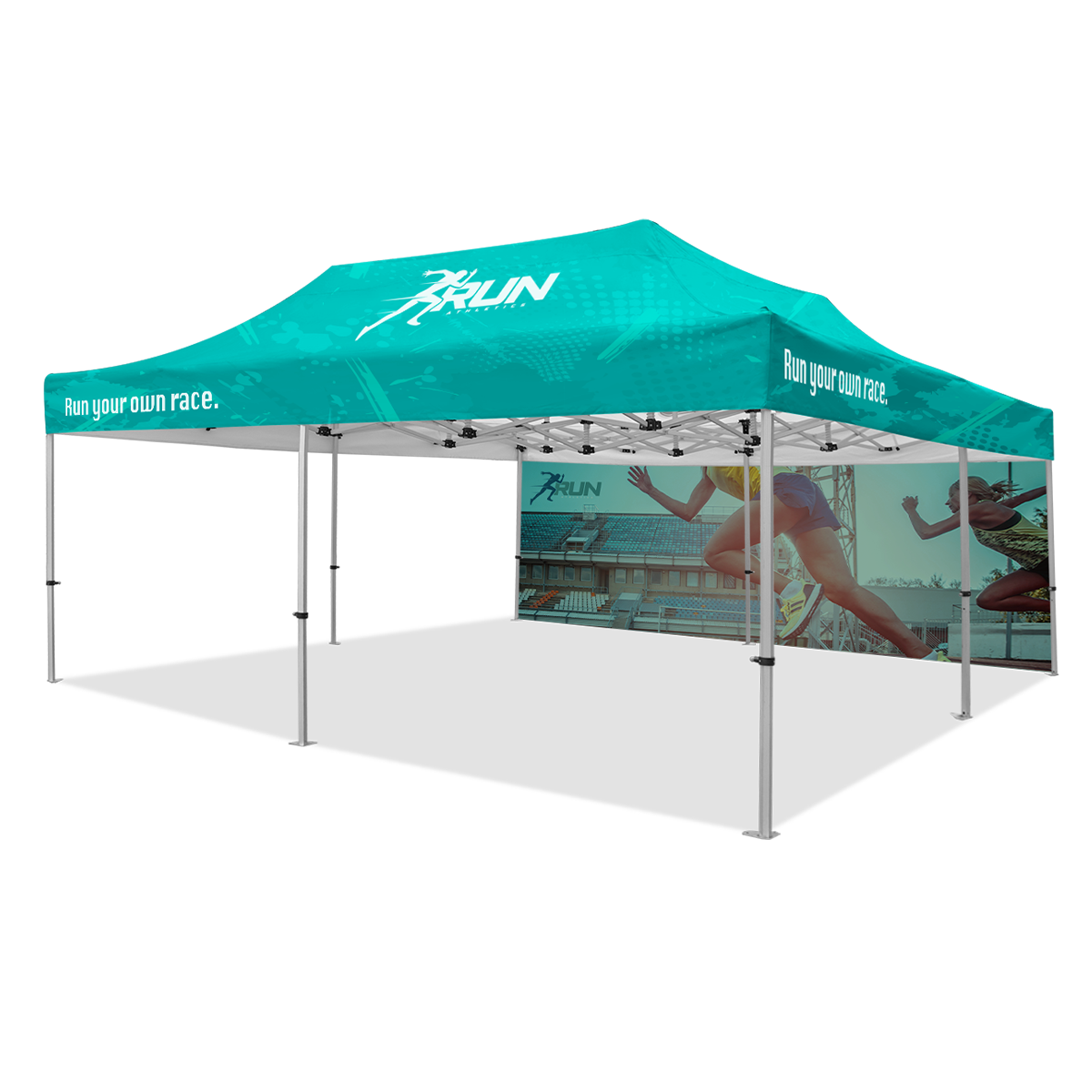 20x20ft Premium Hex Aluminum Frame Tent Kit w/Full Rear Wall 1