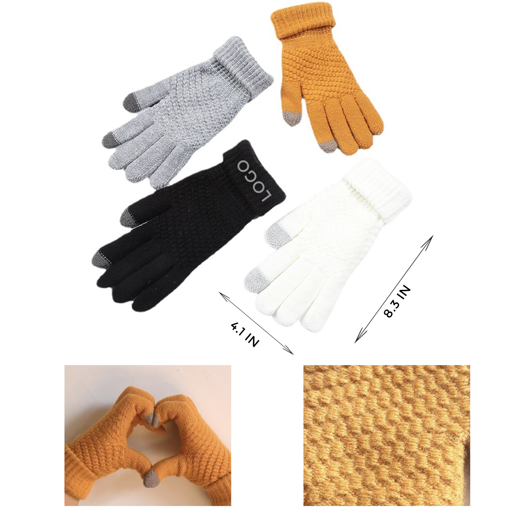 MOQ 10 PCS Warm - keeping Touchscreen Thermal Gloves 2