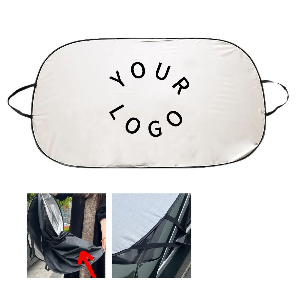 Heat Blocking Car Shade with Silkscreen Logo 2