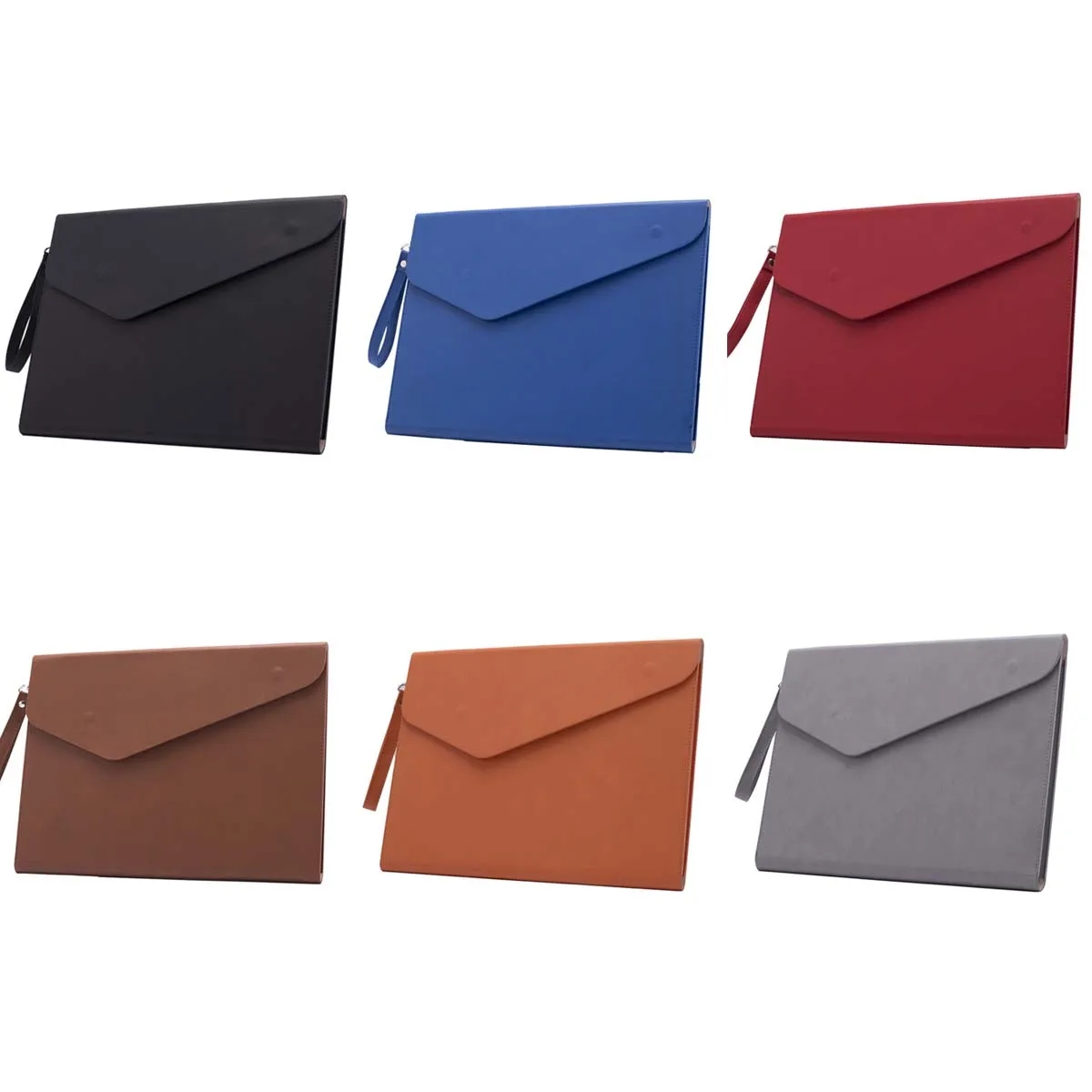 PU Leather A4 File Document Folder Portfolio with lanyard 5