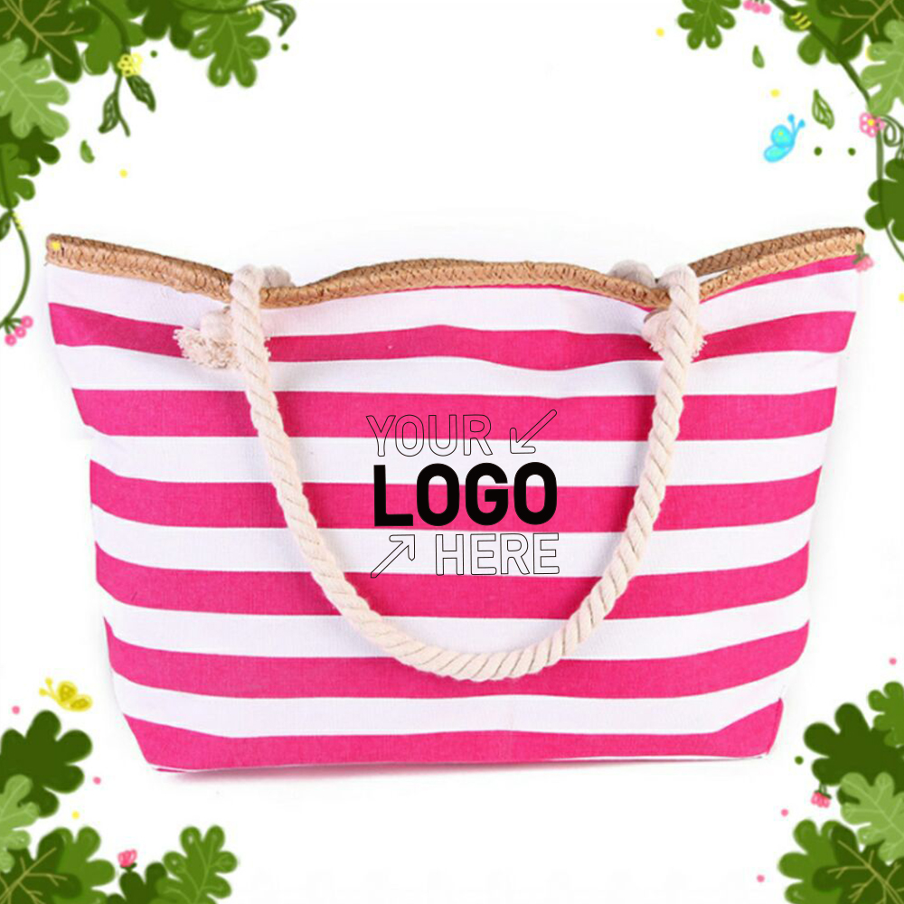 Handle Handbag Tote Beach Bag, custom tote bag with logo imprint 3