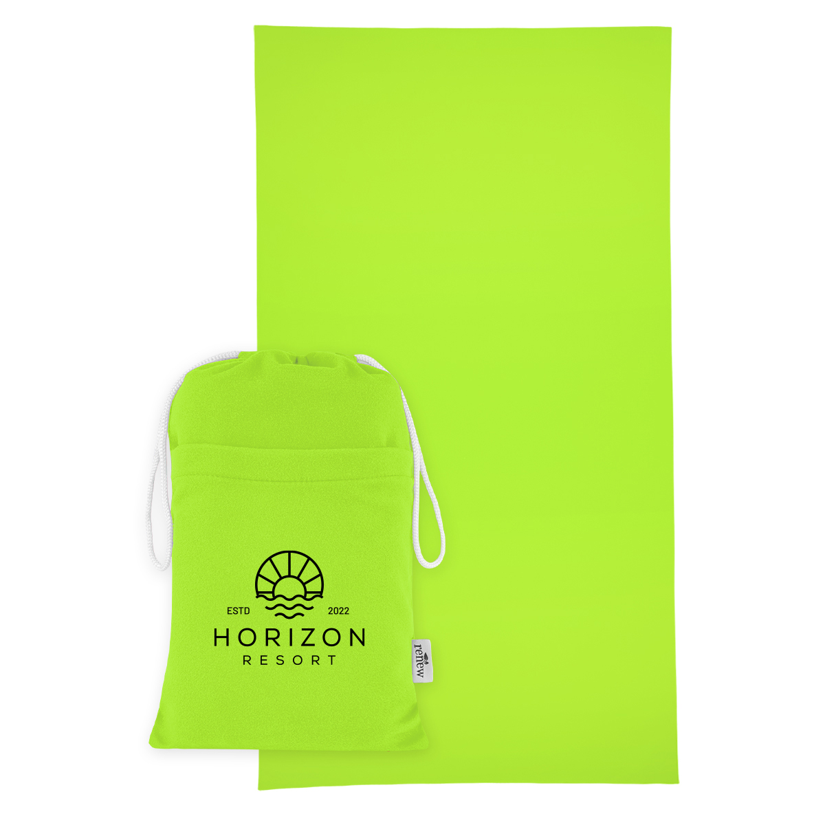 Sand-Free rPET Beach Towel With Pouch 11