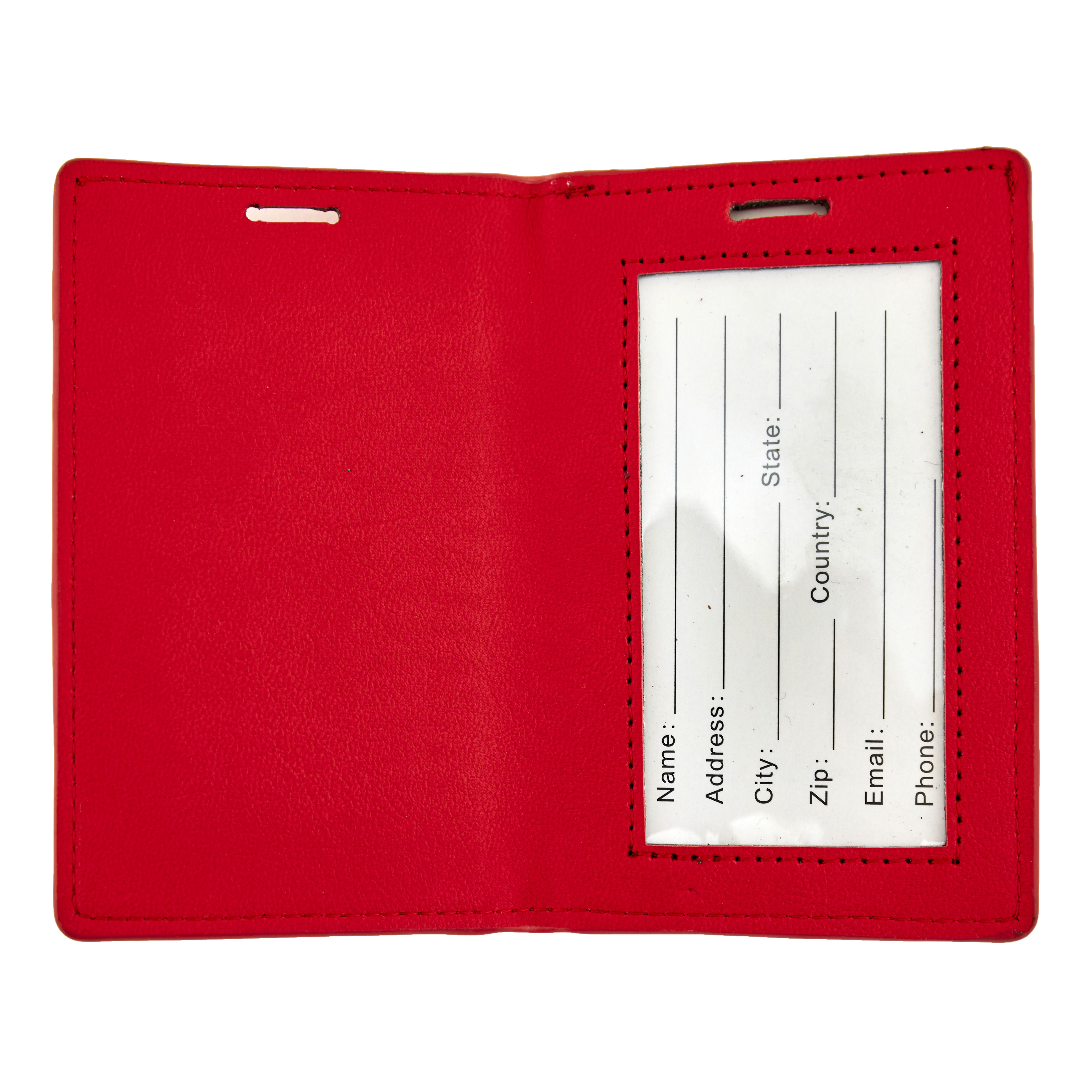 Pro Designer PU Leather Passport Style Luggage Tag 12