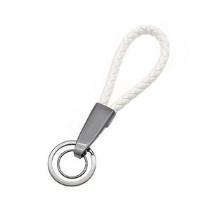 Woven PU Leather Keychain With Long Buckle 34