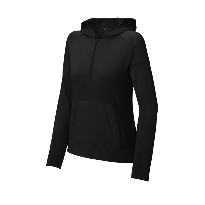 Sport-Tek Women's Sport-Wick Stretch 1/2-Zip Hoodie, custom hoodie or sweatshirt with logo imprint 11