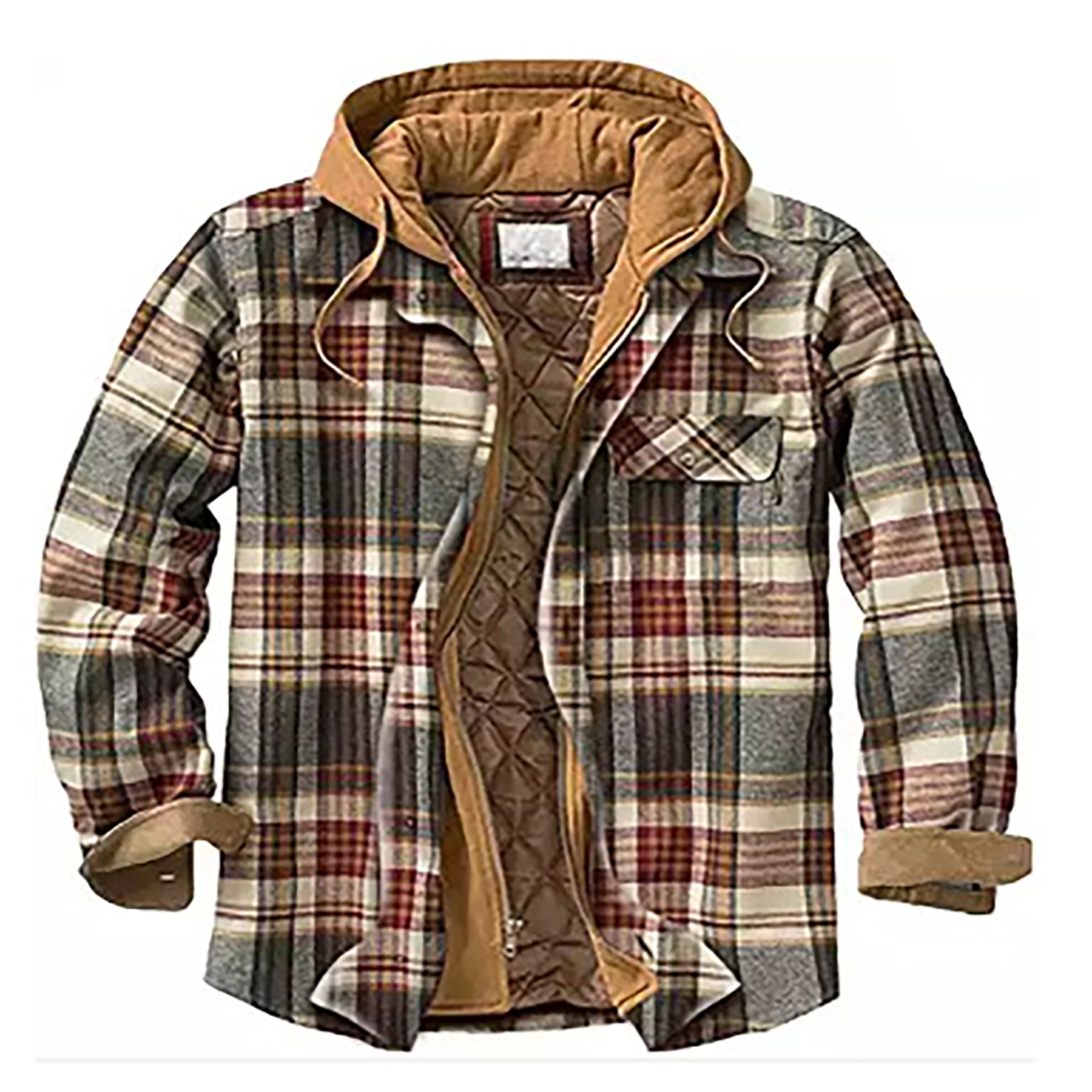 Plaid Cotton Hooded Jacket 11