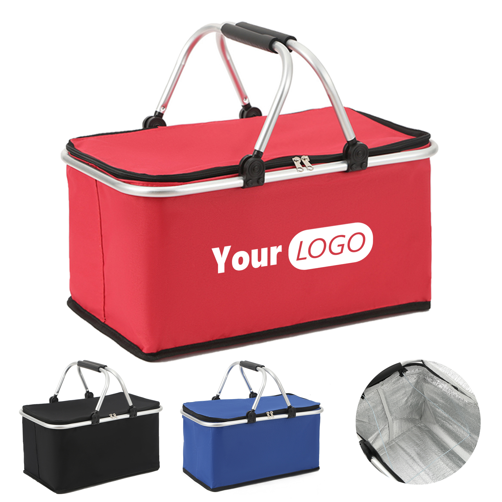 Insulated Picnic Basket with Handle 2