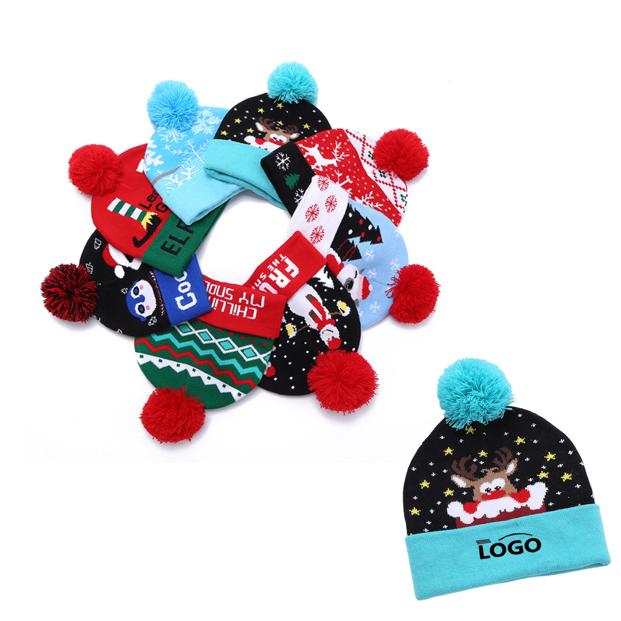 Christmas Plush Knit Warm Beanie 4