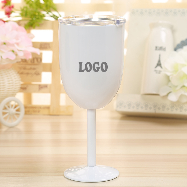 10 OZ Stainless Steel Double Walled Insulated Goblet with Lid 3
