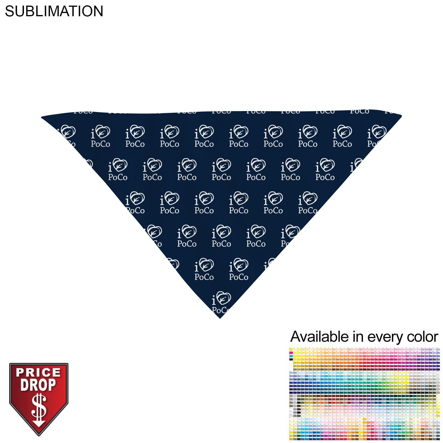 24 Hr Express Ship - Triangle Bandana, 32x22x22, Stitched Edges, Sublimated Edge to Edge 5