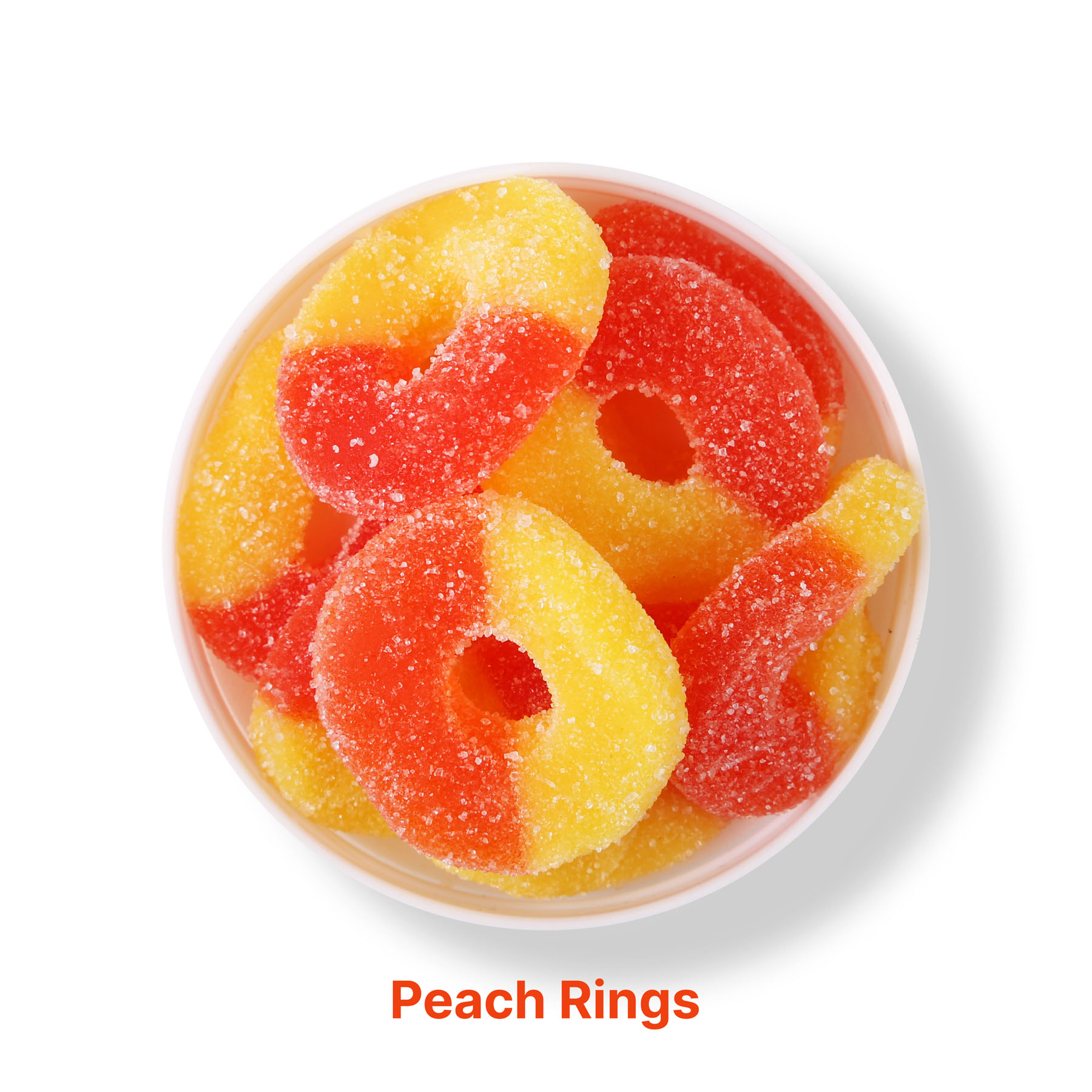Albanese® Gummi Peach Rings: Large Jar 1