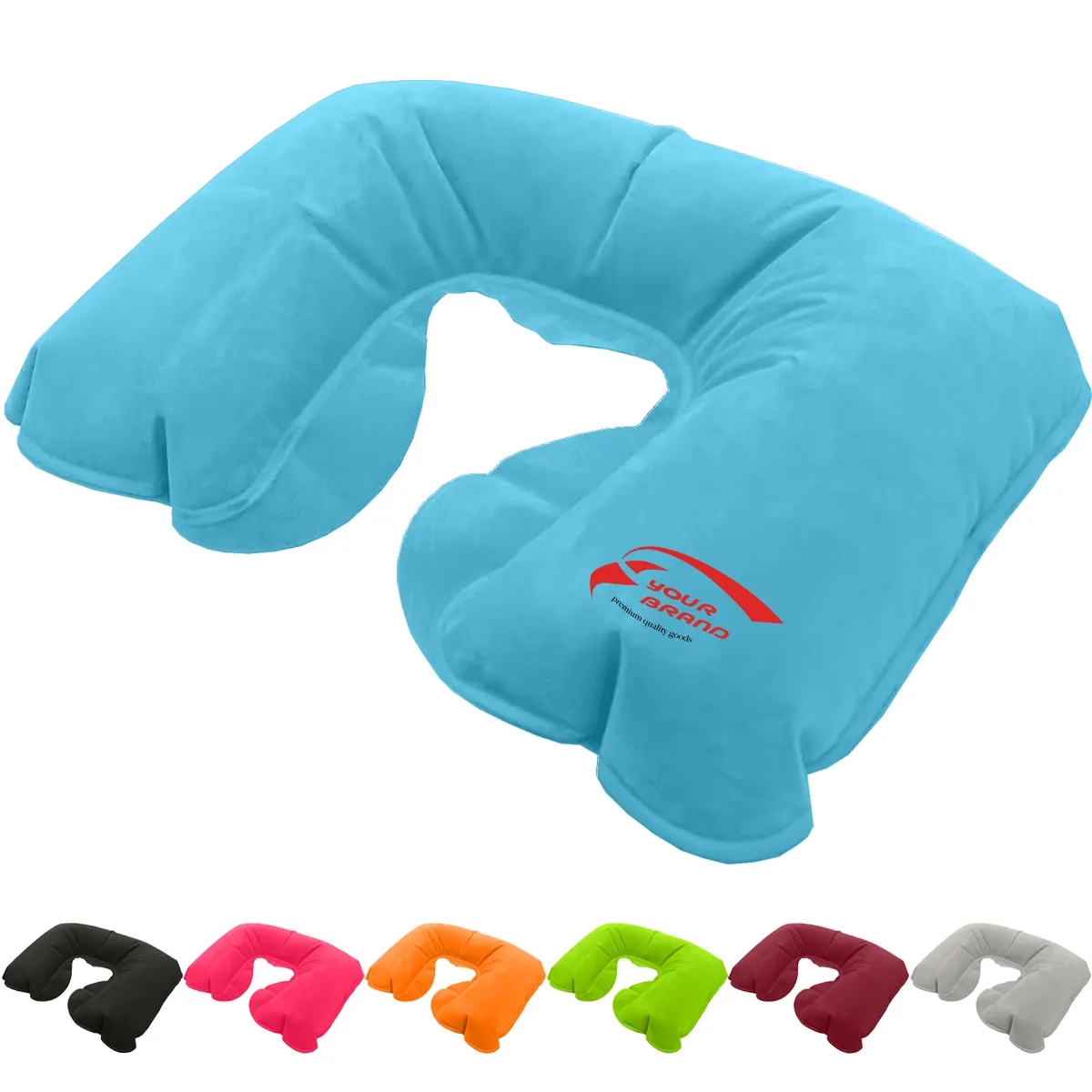 Inflatable Travel Neck Pillow U Shaped Napping Pillowcase 2