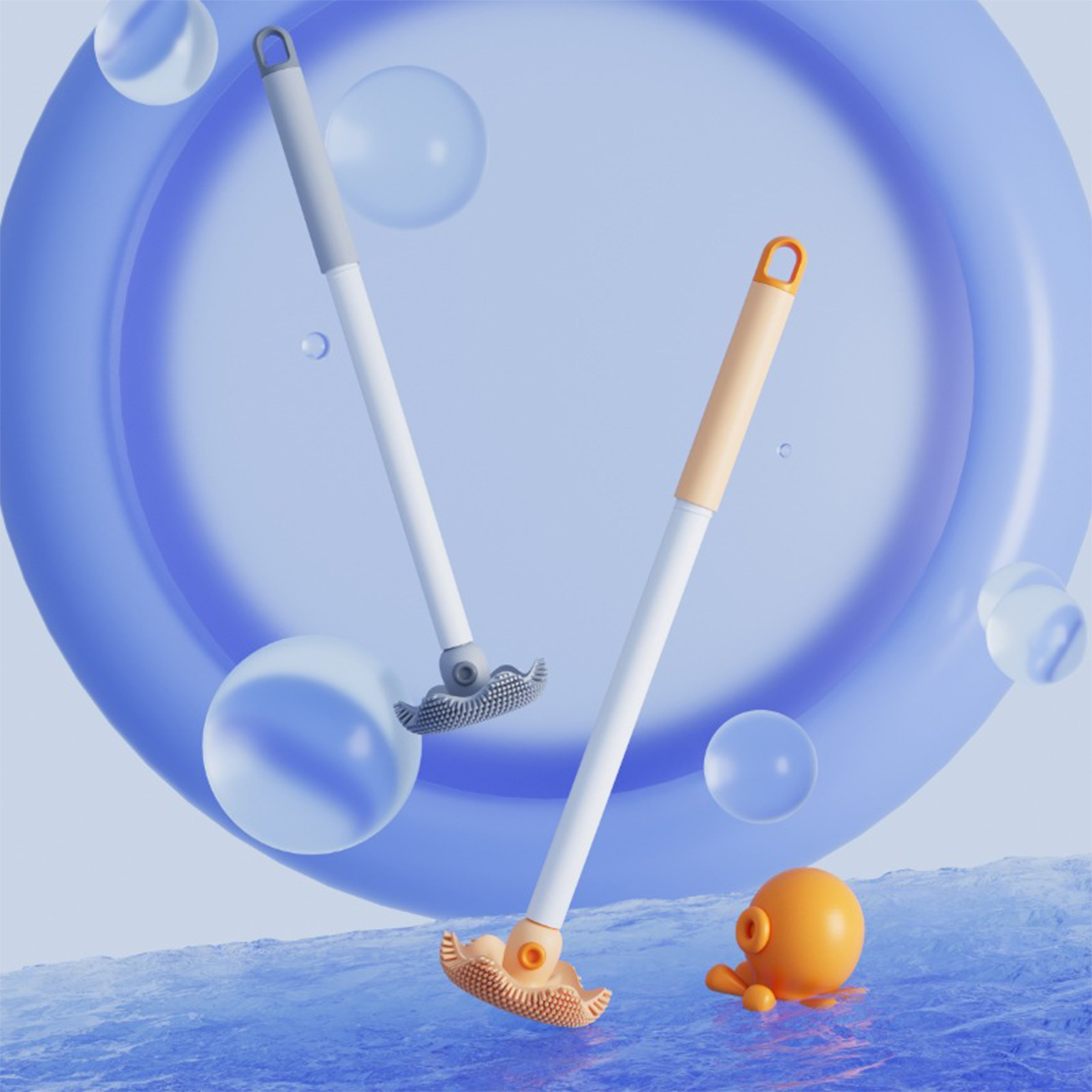 Plastic Household Bathroom Toilet Brush 4